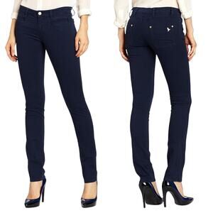 NEW MiH The Oslo Jeans Mid Rise Long Slim Leg Dark Blue Anthropologie Size 26 S